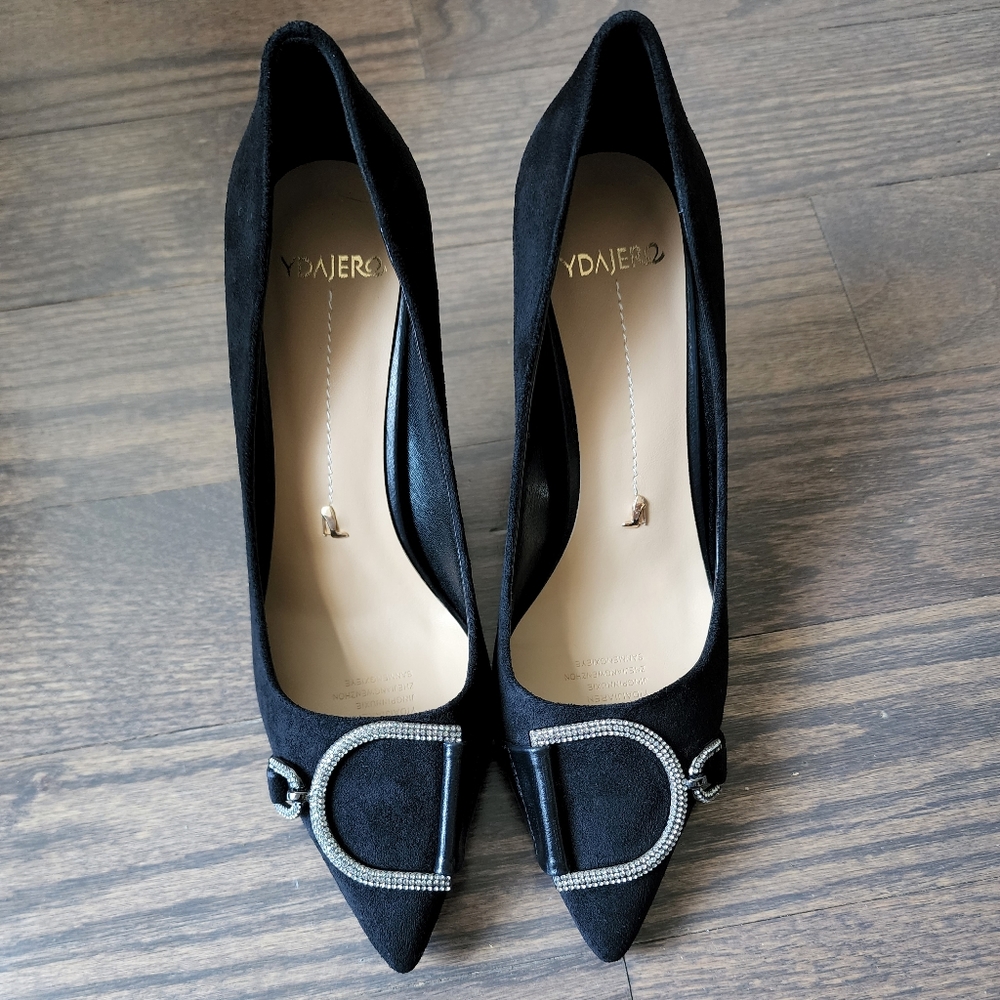 Suede leather heels